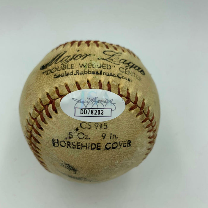 Rare 1951 Johnny Mize Playing Days Signed Vintage Baseball With JSA COA
