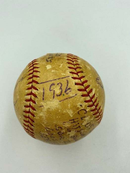 Last Pitch Of The 1936 Minor League World Series Signed Game Used