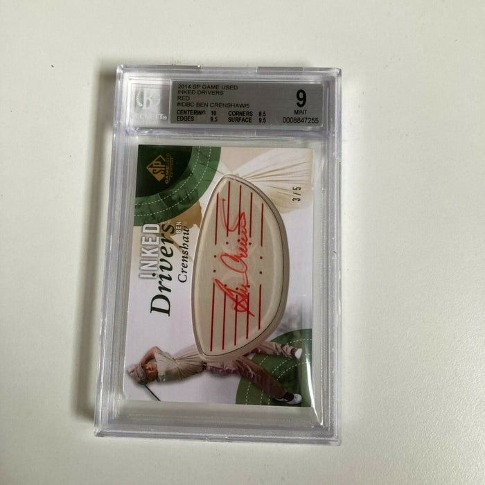 2014 Upper Deck SP Inked Drivers Ben Crenshaw Auto #3/5 BGS 9 MINT Golf