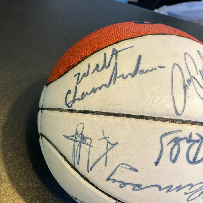 Wilt Chamberlain John Havlicek Hall Of Fame Multi Signed Basketball JSA COA
