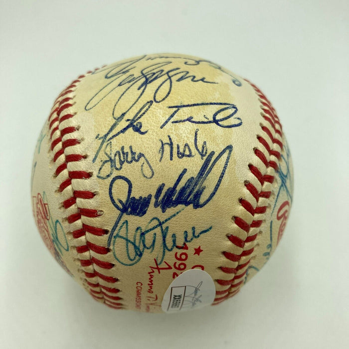1992 Toronto Blue Jays World Series Champs Team Signed W.S. Baseball JSA COA