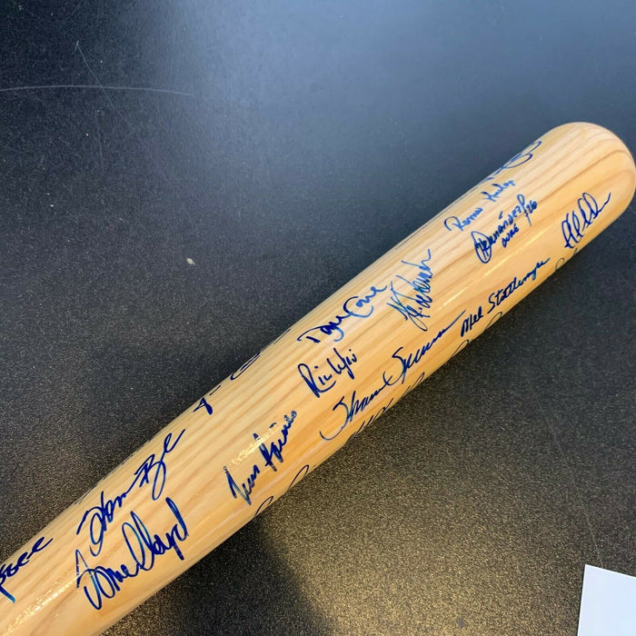 1998 NY Yankees WS Champs Team Signed Bat Derek Jeter Mariano Rivera JSA COA