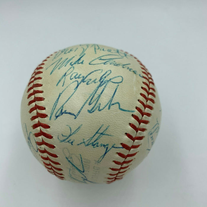 Nice 1969 Boston Red Sox Team Signed AL Baseball Carl Yastrzemski JSA COA