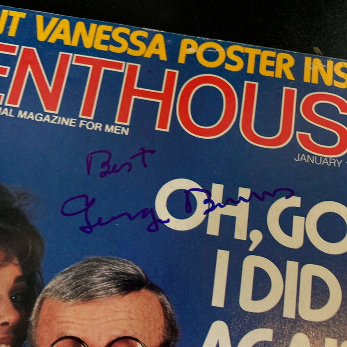 George Burns Signed Autographed 1985 Penthouse Magazine With JSA COA