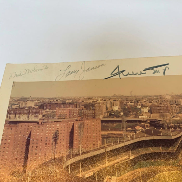 Willie Mays New York Giants Legends Signed 11x14 Polo Grounds Photo PSA DNA COA