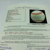 1971 Yankees Old Timers Day Signed Baseball Joe Dimaggio Freddie Lindstrom  JSA
