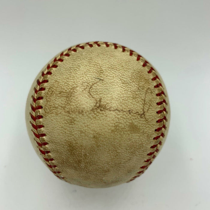 Mickey Mantle Elston Howard Whitey Ford Signed 1960's Game Used AL Baseball JSA