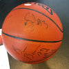 2002 San Antonio Spurs NBA Champs Team Signed Basketball (15) Tim Duncan JSA COA