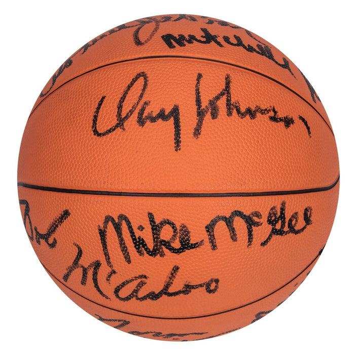 1982 Los Angeles Lakers Team Signed Basketball Magic Johnson Kareem Jabbar JSA