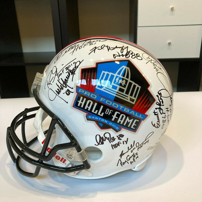 Beautiful HOF Multi Signed Full Size Football Helmet 26 Sigs JSA COA