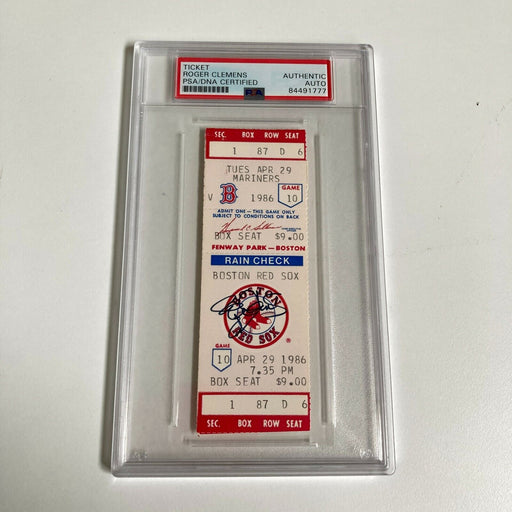 Roger Clemens Signed 20 K Strikeout Game Ticket April 29, 1986 PSA DNA COA