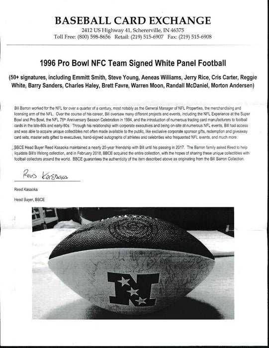 Brett Favre Emmitt Smith Barry Sanders Reggie White Pro Bowl Signed Football COA