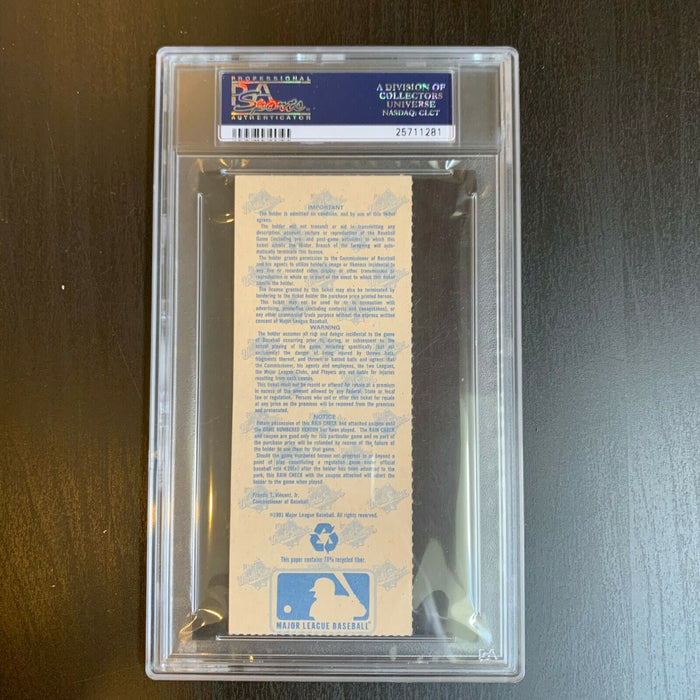 1991 World Series Game 7 Original Ticket PSA DNA Minnesota Twins Jack Morris