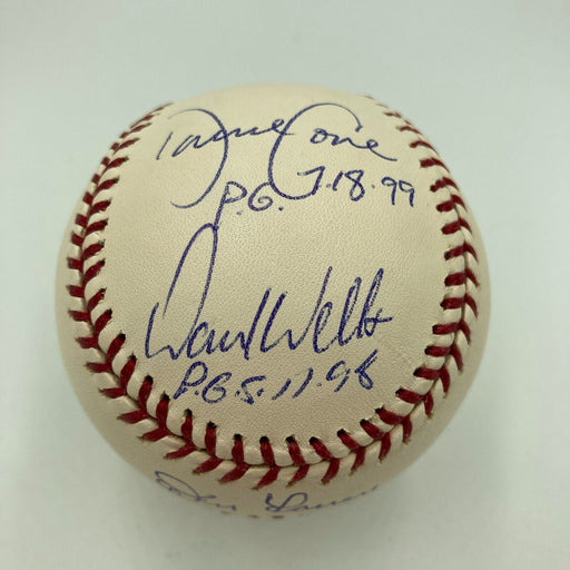 New York Yankees Perfect Game & No-Hitter Signed Baseball With 6 Sigs JSA COA