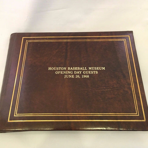 1968 HOUSTON SPORTS BASEBALL MUSEUM SIGNED GUEST BOOK WITH HUNDREDS OF AUTOGRAPH