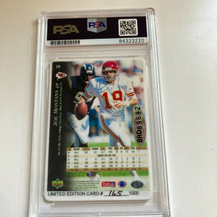 Joe Montana Signed Autographed 1995 Upper Deck Porcelain Card UDA & PSA DNA COA