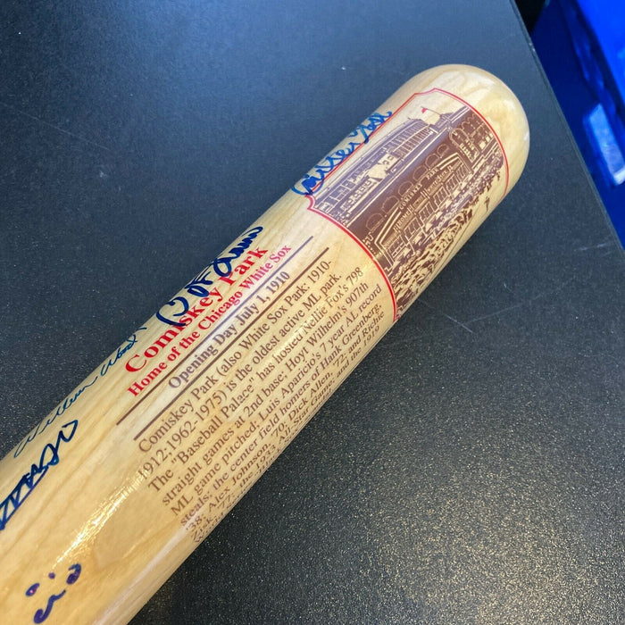 Chicago White Sox Hall Of Fame Legends Signed Cooperstown Baseball Bat JSA COA