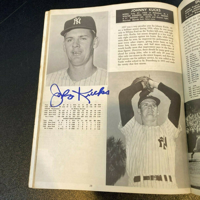 1958 New York Yankees Team Signed Yearbook With 10 Signatures