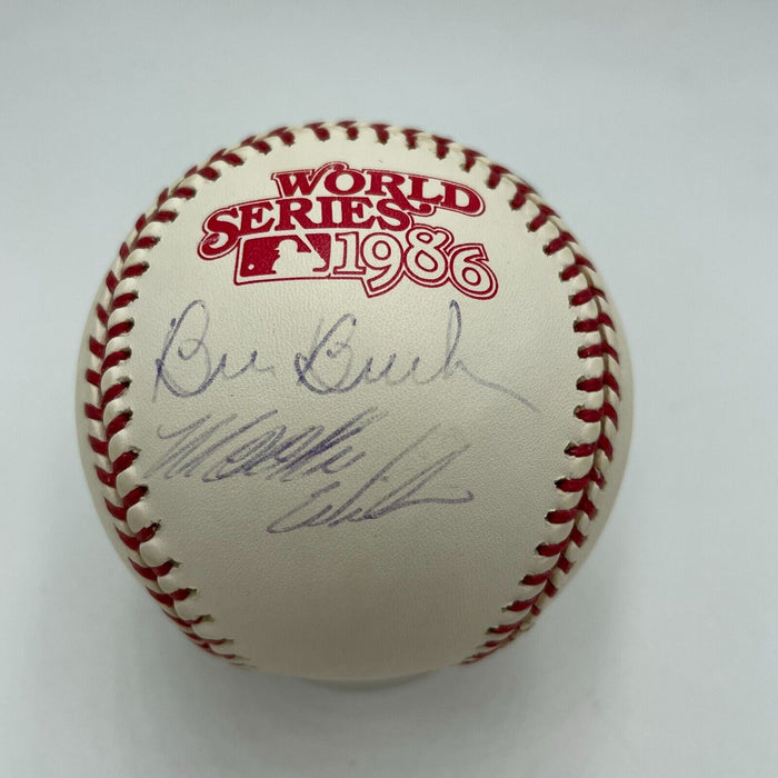 Bill Buckner & Mookie Wilson Signed 1986 World Series Baseball Steiner COA