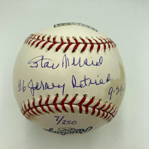 Stan Musial #6 Retired 9-29-1963 Signed Hall Of Fame MLB Baseball JSA COA
