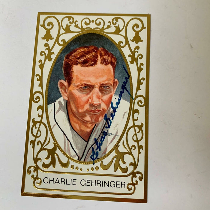 Charlie Gehringer Signed Perez Steele Masterworks Postcard JSA COA