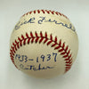 Rick Ferrell Signed Heavily Inscribed American League Baseball JSA COA