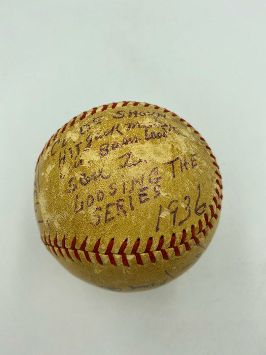 Last Pitch Of The 1936 Minor League World Series Signed Game Used