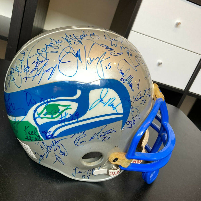 1990 Seattle Seahawks Team Signed Full Size Helmet 30+ Signatures With JSA COA