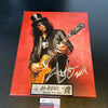 Beautiful Slash Guns n Roses Signed 11x14 Art Painting Photo With JSA COA