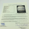 Ted Williams Signed Autographed Portrait Career Stats Baseball With JSA COA