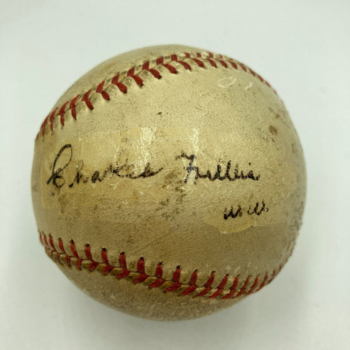 Charles Chick Fullis Single Signed 1920's Baseball 1934 St. Louis Cardinals