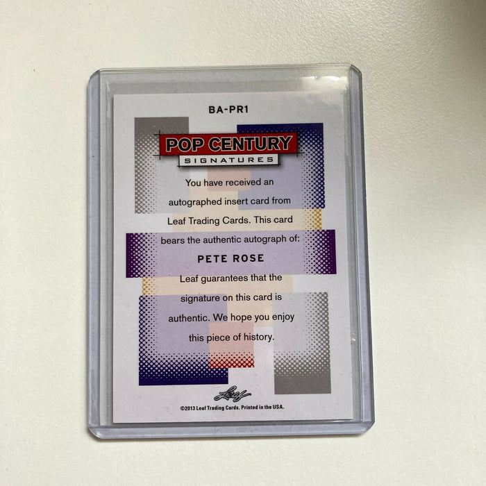 Leaf Pop Century Pete Rose Auto Signed Autographed Baseball Card