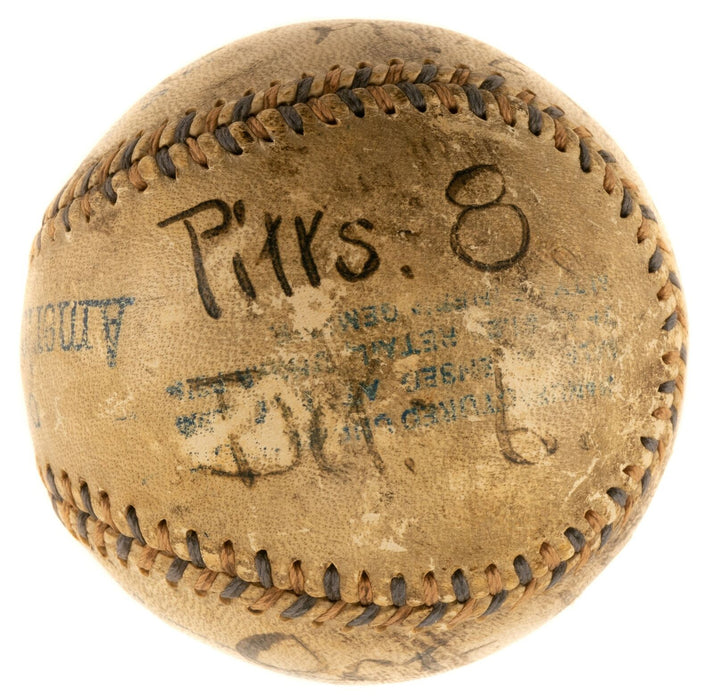 Historic 1909 World Series Game Used Baseball Fred Clarke Signed & Inscribed PSA