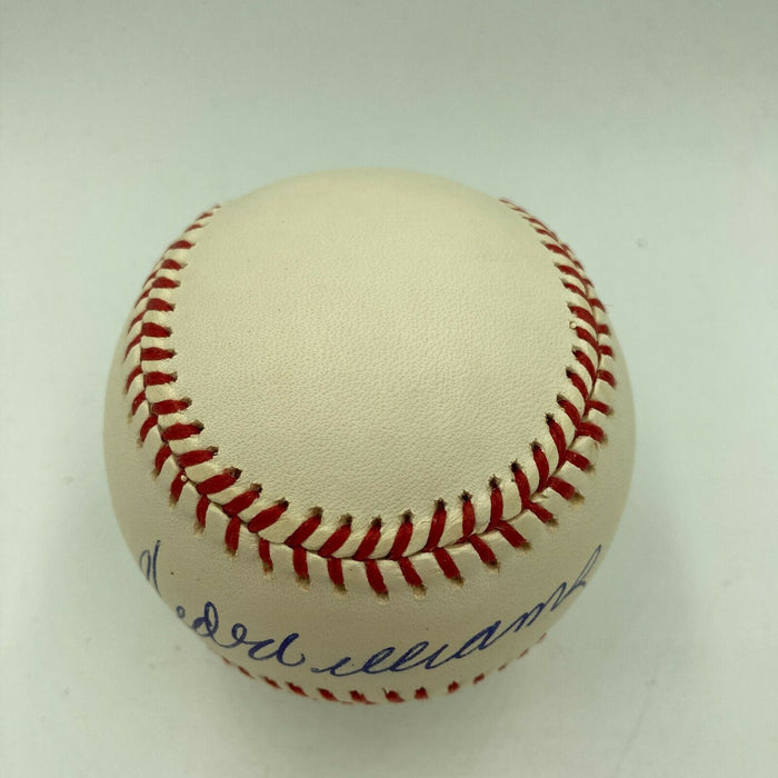 Nice Ted Williams Signed Autographed American League Baseball Mint Sig JSA COA