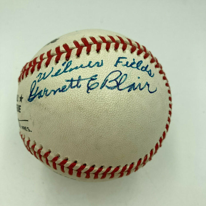 Negro League Legends Signed Baseball Wilmer Fields Leon Day Benson Manning JSA