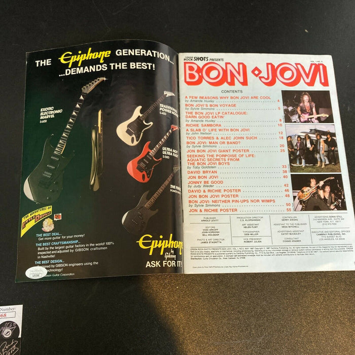 Jon Bon Jovi Signed Autographed Vintage Magazine With JSA COA