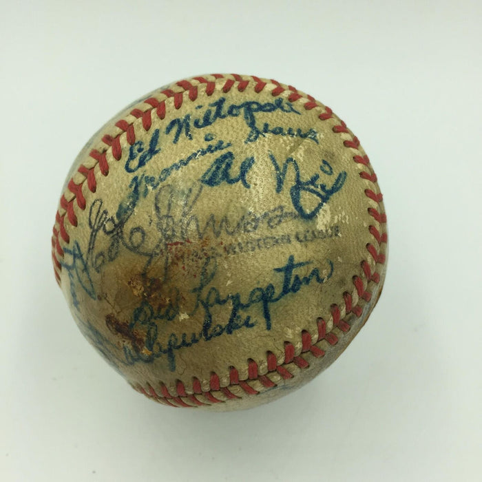 Rare Cedric Durst Team Signed National League Baseball 1927 Yankees With JSA COA