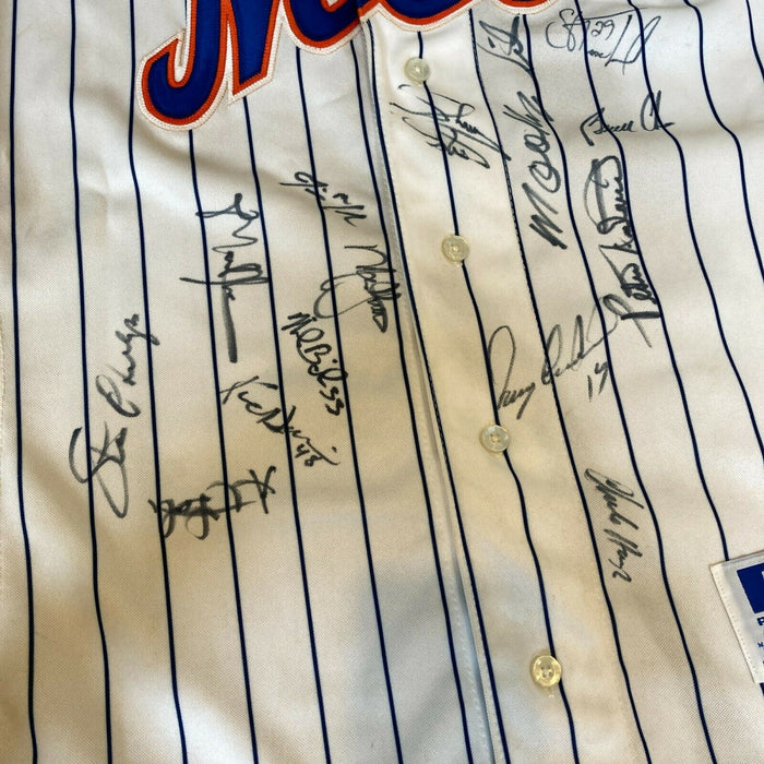 2002 New York Mets Team Signed Authentic Game Model Jersey With JSA COA