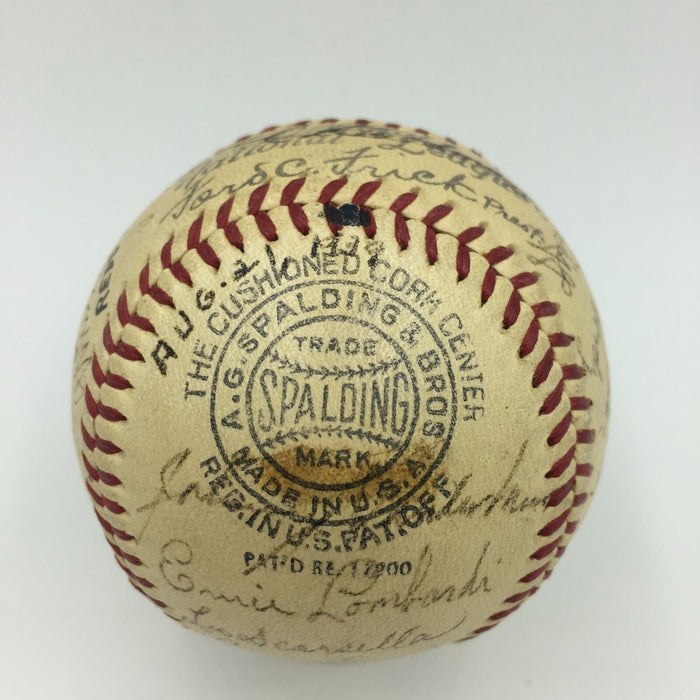 Magnificent 1939 Cincinnati Reds NL Champs Team Signed Baseball PSA DNA COA