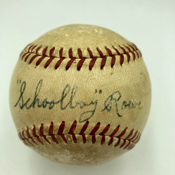 Schoolboy Rowe Single Signed 1940's National League Frick Baseball JSA COA