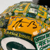 Beautiful Aaron Rodgers Signed Charles Fazzino Pop Art Green Bay Packers Helmet