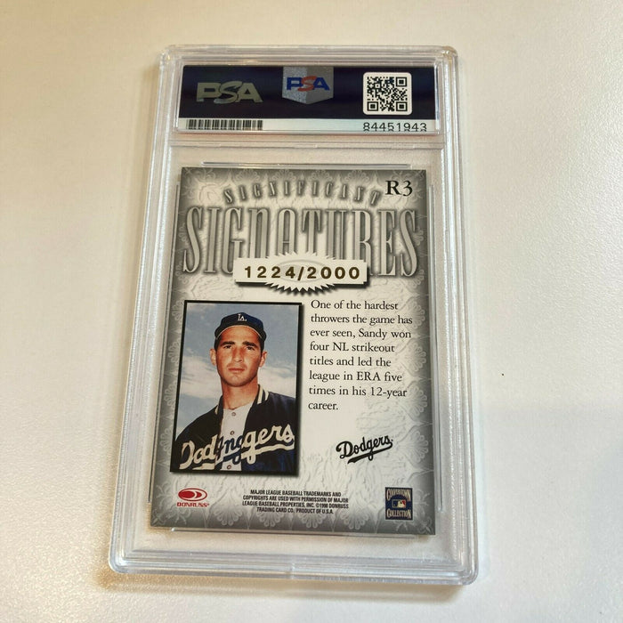 1998 Donruss Significant Signatures SANDY KOUFAX Auto /2000 PSA DNA