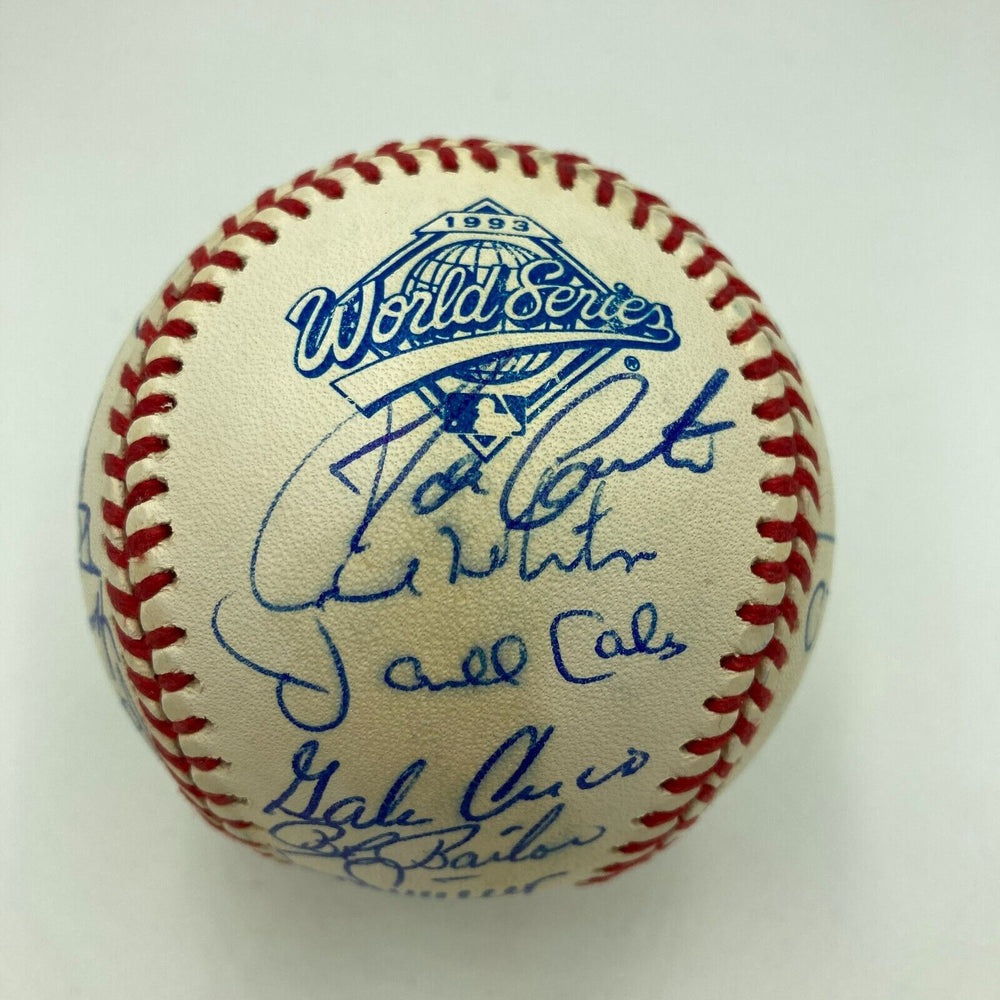 1993 Toronto Blue Jays World Series Champs Team Signed W.S. Baseball JSA COA