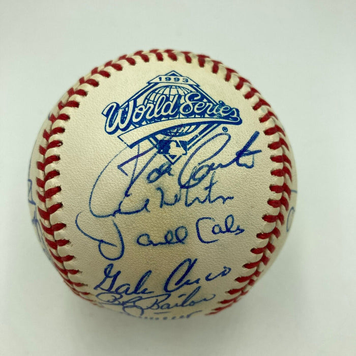 1993 Toronto Blue Jays World Series Champs Team Signed W.S. Baseball JSA COA