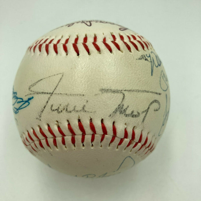 Mickey Mantle Ted Williams Willie Mays 500 Home Run Club Signed Baseball JSA