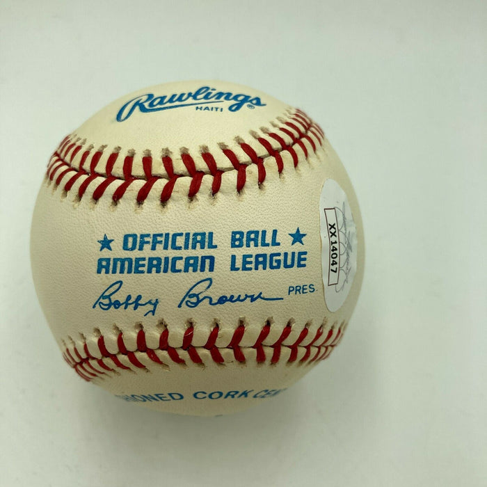 Nice Mickey Mantle Signed Autographed Official American League Baseball JSA COA