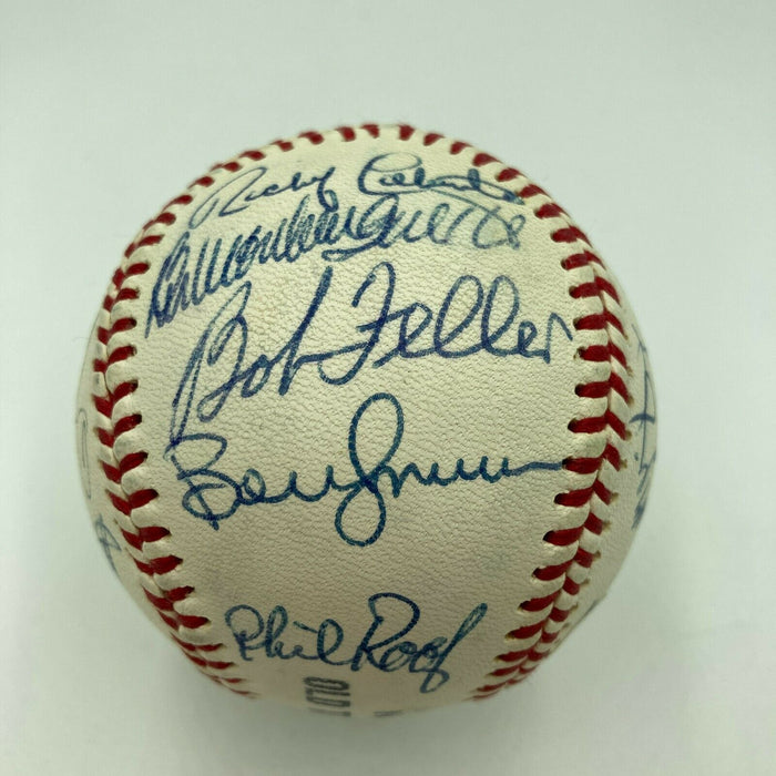 Hall Of Fame Multi Signed Cracker Jack Old Timers Game Baseball Beckett COA