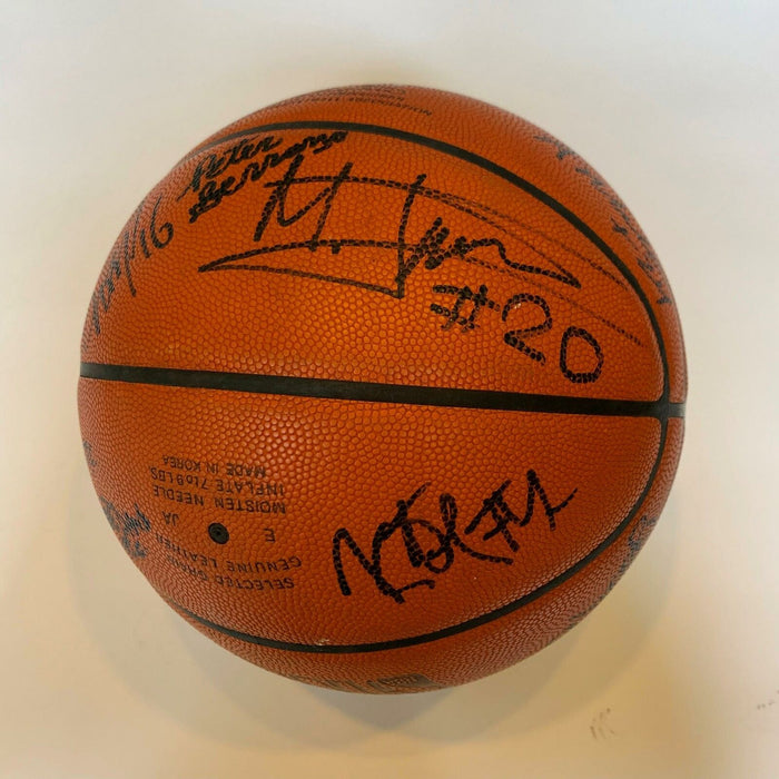 2002-03 Los Angeles Clippers Team Signed Game Used Chicago Bulls Basketball JSA