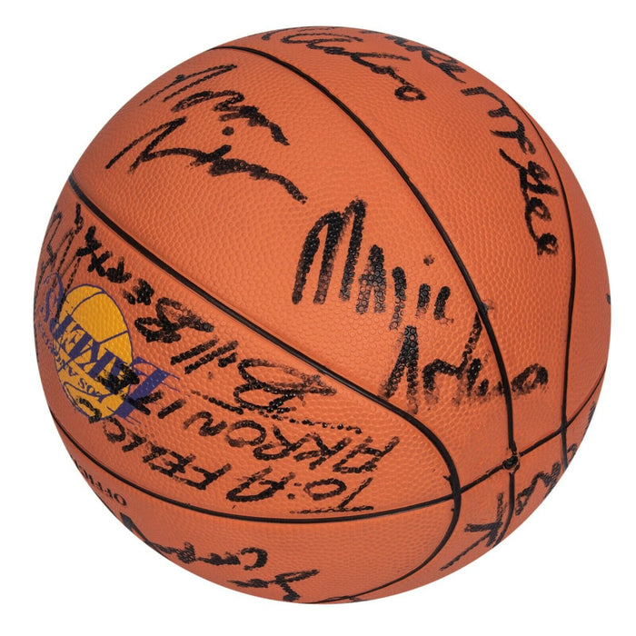 1982 Los Angeles Lakers Team Signed Basketball Magic Johnson Kareem Jabbar JSA
