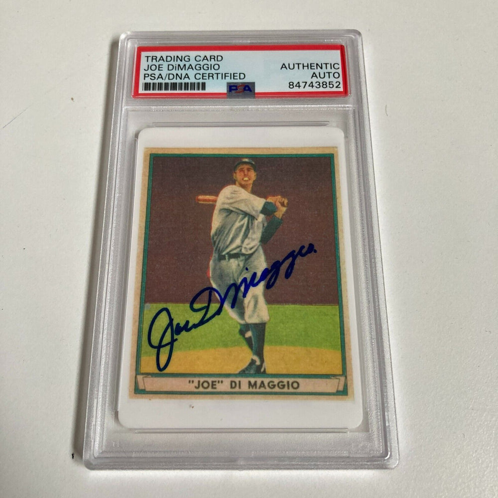 1941 Play Ball Joe Dimaggio Signed Porcelain Baseball Card PSA DNA Auto